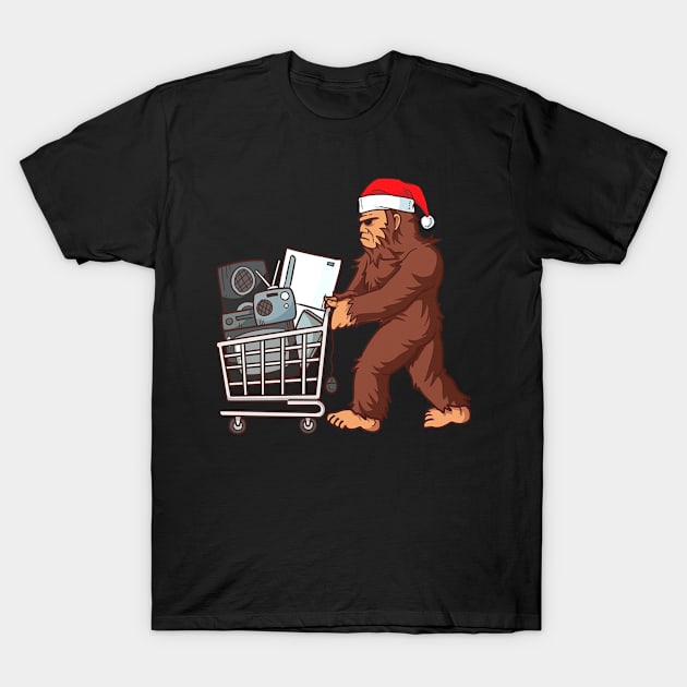 Black Friday Bigfoot Christmas Sasquatch Gift T-Shirt by finchandrewf